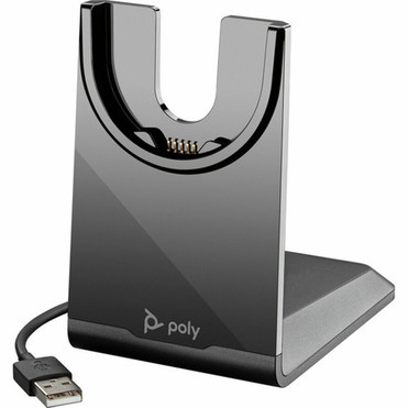 Poly Voyager USB-A Charging Stand - Wired - Bluetooth Headset - Charging Capability - USB Type A - Black 783R6AA