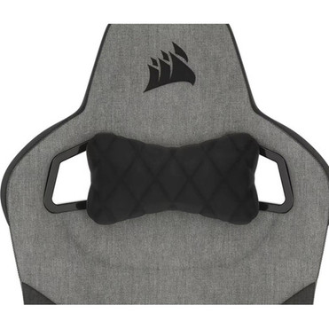 Corsair T3 RUSH Fabric Gaming Chair 2023 - GreyWhite - For Gaming - Fabric Nylon Memory Foam - White Gray CF-9010058-WW