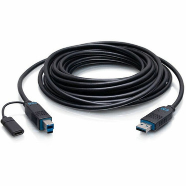 C2G FIber Optic Data Transfer Cable - 75 ft Fiber Optic Data Transfer Cable for Computer USB Camera USB Device - First End 1 x USB C2G30088