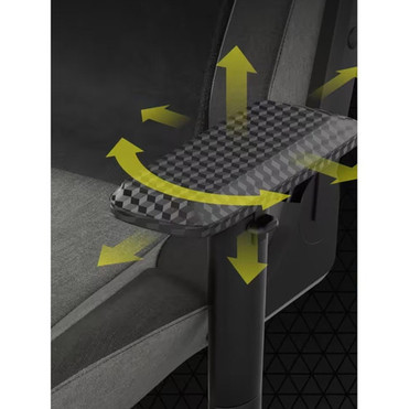 Corsair T3 RUSH Fabric Gaming Chair 2023 - GreyCharcoal - For Gaming - Fabric Nylon Memory Foam - Charcoal Gray CF-9010056-WW