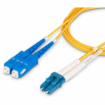 StarTechcom 1m 3ft LC to SC UPC OS2 Single Mode Duplex Fiber Optic Cable 9125microm 10G LSZH Fiber Patch Cord - 33ft OS2 SMLCSC-OS2-1M
