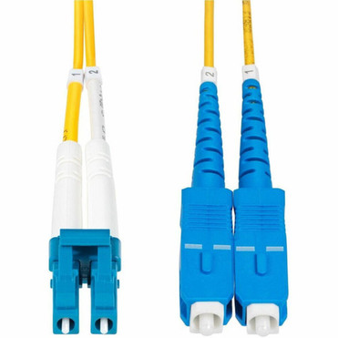 StarTechcom 1m 3ft LC to SC UPC OS2 Single Mode Duplex Fiber Optic Cable 9125microm 10G LSZH Fiber Patch Cord - 33ft OS2 SMLCSC-OS2-1M