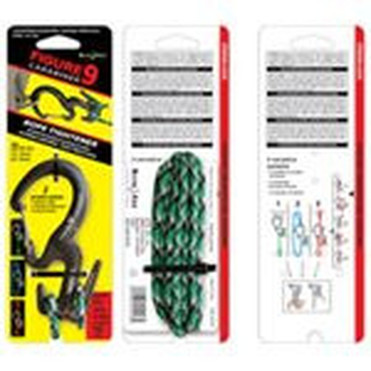 NITE IZE FIGURE 9 CARABINER LARGE BLACK - SINGLE PACK WITH ROPE C9L-03-01