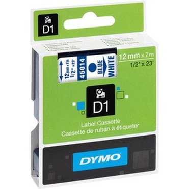 Dymo_D1_Electronic_Tape_Cartridge_-_12_Width_x_22_6364_ft_Length_-_Thermal_Transfer_-_White_-_Polyester_-_1__Each_45014 Dymo_D1_Electronic_Tape_Cartridge_-_12_Width_x_22_6364_ft_Length_-_Thermal_Transfer_-_White_-_Polyester_-_1__Each_45014