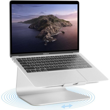 Rain Design mStand360 Laptop Stand w Swivel Base - Silver - mStand360 with swivel base transforms your notebook into a stylish and so 10036
