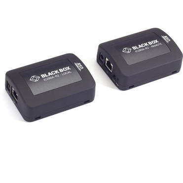 Black Box USB 20 Extender - CATx FCC Class A 1-Port - 2 x Network RJ-45 - 2 x USB - 32808 ft 100000 mm Extended Range - ABS - IC280A-R2