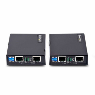 StarTechcom VDSL2 Ethernet Extender Kit over Single Pair Wire Up to 06mi 1km LAN Repeater over RJ11CAT5eCAT6 Replaces - VDSL2 VDSL-LAN-EXTENDER-1G