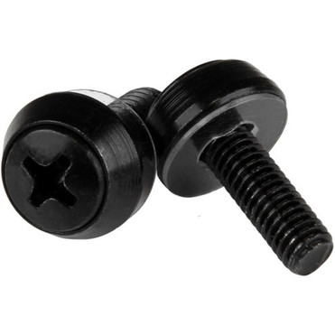 StarTechcom M5 x 12mm - Screws - 50 Pack Black - M5 Mounting Screws for Server Rack  Cabinet - Install your rack-mountable hardware CABSCREWSB