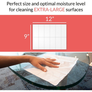 icloth 192-Pack 9 x 12-In Extra-Large Wipes - For Multipurpose - 8 mL - Hypoallergenic Lint-free Soft Absorbent Individually - - iCXL70IPA24