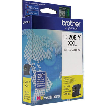 Brother INKvestment LC20EYS Original Super High XXL Series Yield Inkjet Ink Cartridge - Yellow Pack - 1200 Pages LC20EYS