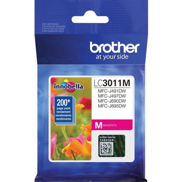 Brother LC3011MS Original Standard Yield Inkjet Ink Cartridge - Single Pack - Magenta - 1 Each - 200 Pages LC3011MS