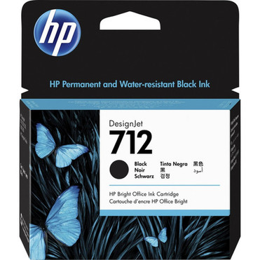 HP 712 Original High Yield Inkjet Ink Cartridge - Black - 1 Each - Inkjet - High Yield - 1 Each 3ED71A