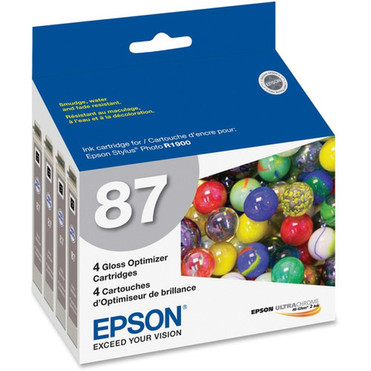 Epson UltraChrome Original Ink Cartridge - Inkjet - Gloss Optimizer - 4  Pack T087020