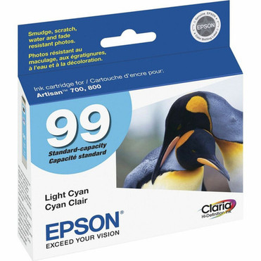 Epson Claria No 99 Original Ink Cartridge - Inkjet - Light Cyan - 1 Each T099520-S Epson Claria No 99 Original Ink Cartridge - Inkjet - Light Cyan - 1 Each T099520-S