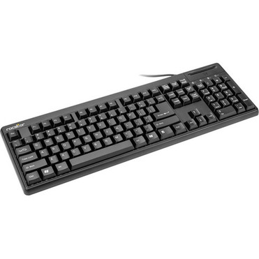 Rocstor KS20T Keyboard with Smartcard Reader - 104 Keys - QWERTZ Layout - Smart Card Reader - USB - Black - TAA Compliant Y10P002-B1