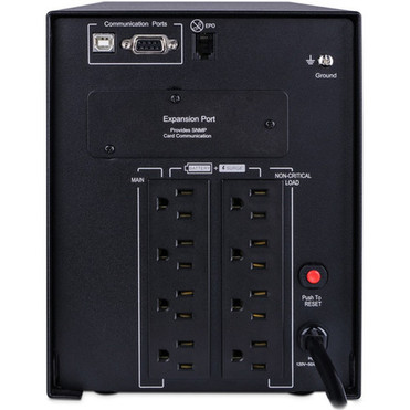 CyberPower Smart App Sinewave PR1000LCD 1000VA Pure Sine Wave Mini-Tower LCD UPS - Mini-tower - AVR - 8 Hour Recharge - 310 Minute - PR1000LCD