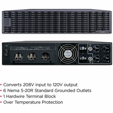 CyberPower UPS Systems OL10KSTF Hardware -  Step-down transformer 10000 VA  10000 W - 10KVA10KW Step-down Transformer 2U RT 6x 3 OL10KSTF