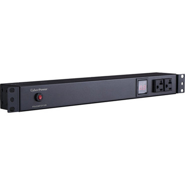 CyberPower Metered PDU20MT2F10R 12-Outlets PDU - NEMA L5-20P - 10 x NEMA 5-20R - 120 V AC - 1U - Vertical - Rack-mountable PDU20MT2F10R
