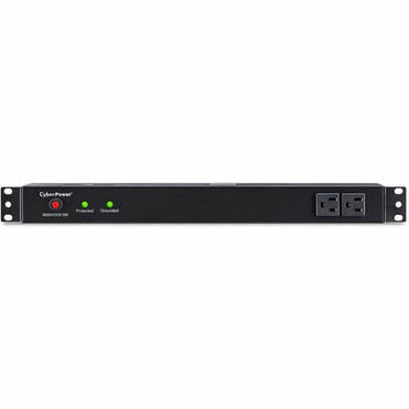 CyberPower Rackbar Surge Suppressor RM 1U RKBS15S2F10R 15A 12-Outlet - 12 x NEMA 5-15R - 3600 J - 120 V AC Input - 120 V AC Output - RKBS15S2F10R