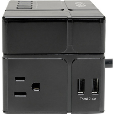 Tripp Lite by Eaton Protect It TLP366CUBEUSBB Surge SuppressorProtector - 3 x NEMA 5-15R 6 x USB - 180 kVA - 540 J - 120 V AC - 6 TLP366CUBEUSBB
