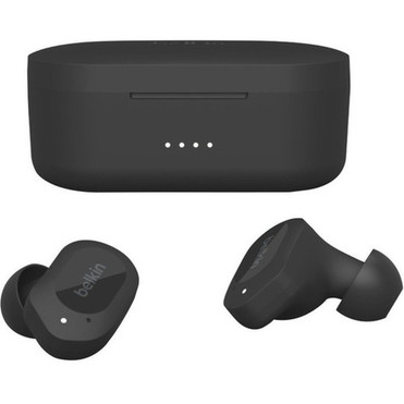 Belkin SOUNDFORM Play True Wireless Earbuds - Stereo - USB Type C - True Wireless - Bluetooth - Earbud - Binaural - In-ear - Noise - AUC005BTBK