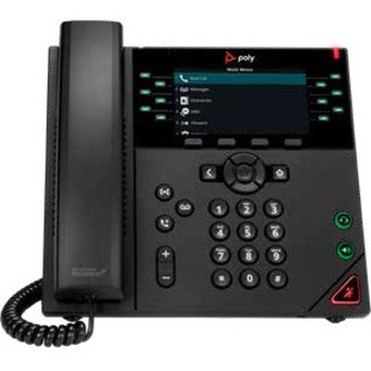 Poly 450 IP Phone - Corded - Corded - Desktop - Black - TAA Compliant - 12 x Total Line - VoIP - 2 x Network RJ-45 - PoE Ports 2200-48840-001