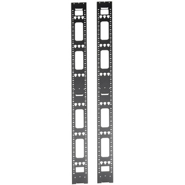 Tripp Lite by Eaton 48U Vertical Cable Management Bars - Cable Manager - Black - 2 - 48U Rack Height SRVRTBAR48
