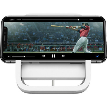 Logitech POWERED Cradle - Wireless - iPhone Smartphone - Qi - Charging Capability - White 939-001629