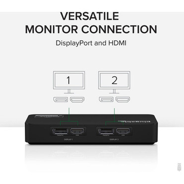 Plugable USB 30 and USB-C 4K DisplayPort and HDMI Dual Monitor Adapter - 1 Pack - 2 x DisplayPort DisplayPort 12 Digital 2 x HDMI - USBC-6950U