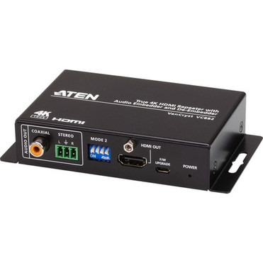 ATEN True 4K HDMI Repeater with Audio Embedder and De-Embedder - 4096 x 2160 - 1640 ft 5000 mm Maximum Operating Distance - 1 x In VC882