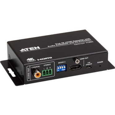 ATEN True 4K HDMI Repeater with Audio Embedder and De-Embedder - 4096 x 2160 - 1640 ft 5000 mm Maximum Operating Distance - 1 x In VC882
