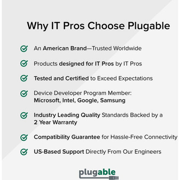 Plugable USB 20 to VGA Video Graphics Adapter for Multiple Monitors Windows - USB 20 - 1 x 15-pin HD-15 VGA - 1920 x 1080 Supported USB-VGA-165