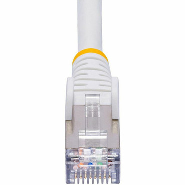 StarTechcom 25ft White CAT8 Ethernet Cable Snagless RJ45 25G40G 2000MHz 100W PoE SFTP 26AWG Pure Bare Copper LSZH Network - NLWH-25F-CAT8-PATCH