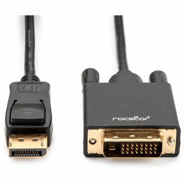 Rocstor Premium 6ft 18m DisplayPortreg to DVI Cable MM - 1080p Video DisplayPort to DVI-D Adapter DP 12 to DVI Monitor Cable Y10C150-B1