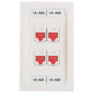 Panduit Network Faceplate - Red PSL-DCJB-C
