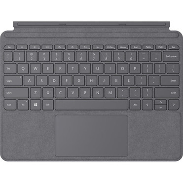 Microsoft Type Cover KeyboardCover Case Microsoft Surface Go Surface Go 2 Tablet - Charcoal - Stain Resistant - Alcantara Body - mm KCT-00101