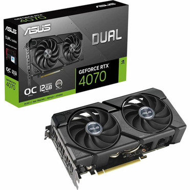 Asus NVIDIA GeForce RTX 4070 Graphic Card - 12 GB GDDR6X - 7680 x 4320 - 255 GHz Boost Clock - 192 bit Bus Width - PCI Express 40 - DUAL-RTX4070-O12G-EVO