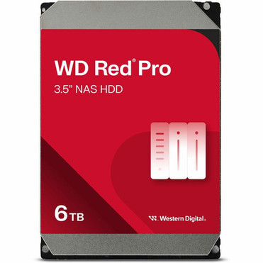Western Digital Red Pro WD6005FFBX 6 TB Hard Drive - 35 Internal - SATA SATA600 - Conventional Magnetic Recording CMR Method - WD6005FFBX