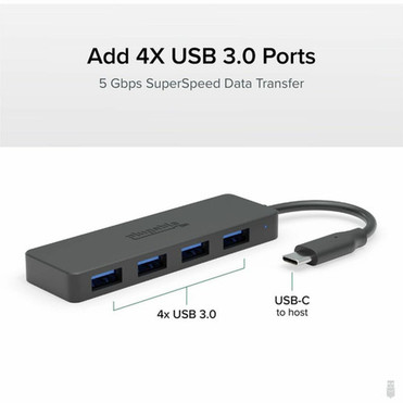 Plugable USB C to USB Adapter Hub 4 Port USB 30 Hub USB Splitter for Laptop - Compatible with Windows MacBook ProAir iPad Pro USBC-HUB4A