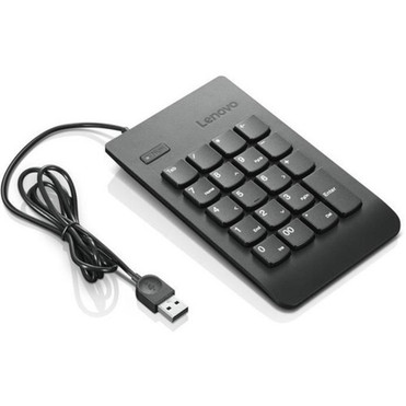 Lenovo USB Numeric Keypad Gen II - Cable Connectivity - USB Interface - 19 Key - Notebook Tablet - PC - Black 4Y40R38905