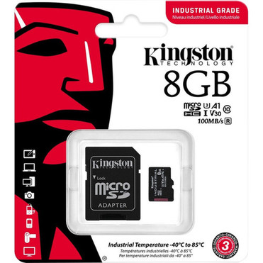 Kingston Industrial SDCIT2 8 GB Class 10UHS-I U3 V30 microSDHC - 5 Year Warranty SDCIT28GB