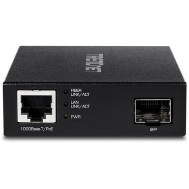 TRENDnet Gigabit Poe Pd SFP Fiber Media Converter Poe Powered 1001000Base-T to SFP Fiber Media Converter Compact Design TFC-PGSFP TFC-PGSFP