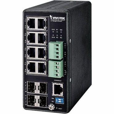 Vivotek AW-IHT-1271 Industrial VivoCam L2 Managed PoE Switch - 8 Ports - Manageable - Gigabit Ethernet - 101001000Base-T - TAA - 3 AW-IHT-1271