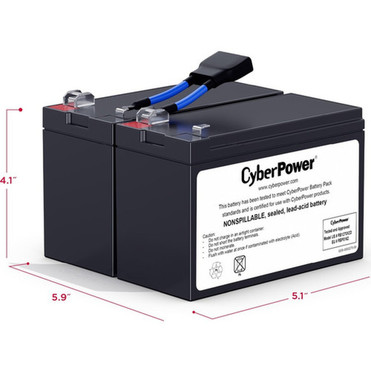 CyberPower RB1270X2D Battery Unit - 7000 mAh - 12 V DC - Lead Acid - User Replaceable RB1270X2D