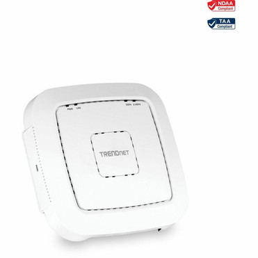 TRENDnet AC1200 Dual Band PoE Indoor Access Point MU-MIMO 867 Mbps WiFi AC 300 Mbps WiFi N Bands Client Bridge Repeater Modes - TEW-821DAP