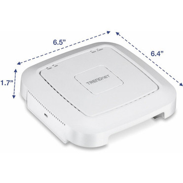 TRENDnet AC1200 Dual Band PoE Indoor Access Point MU-MIMO 867 Mbps WiFi AC 300 Mbps WiFi N Bands Client Bridge Repeater Modes - TEW-821DAP