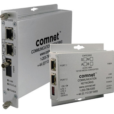 ComNet 2 Channel 10100 Mbps Ethernet 13101550nm - 2 x Network RJ-45 - 1 x SC Ports - SimplexSC Port - Single-mode - Fast Ethernet CNFE2004S1A ComNet 2 Channel 10100 Mbps Ethernet 13101550nm - 2 x Network RJ-45 - 1 x SC Ports - SimplexSC Port - Single-mode - Fast Ethernet CNFE2004S1A