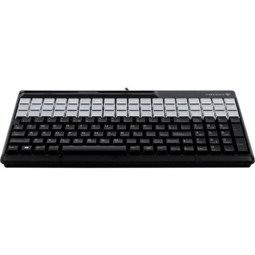 CHERRY SPOS QWERTY Keyboard - 135 Keys - QWERTY Layout - 54 Relegendable Keys - Magnetic Stripe Reader - USB - Black G86-61410EUADAA