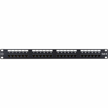 Black Box GigaTrue CAT6 Patch Panel - 1U Unshielded 24-Port - 24 Ports - 24 x RJ-45 - 1U High - TAA Compliant JPM610A-R9