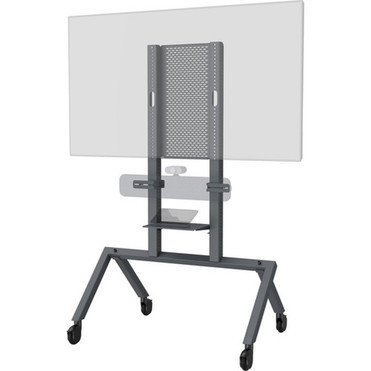 Heckler Design AV Cart for Google Meet Series One Room Kits - 4 Casters - 4 10160 mm Caster Size - Powder Coated Steel - 44 Width H720-BG